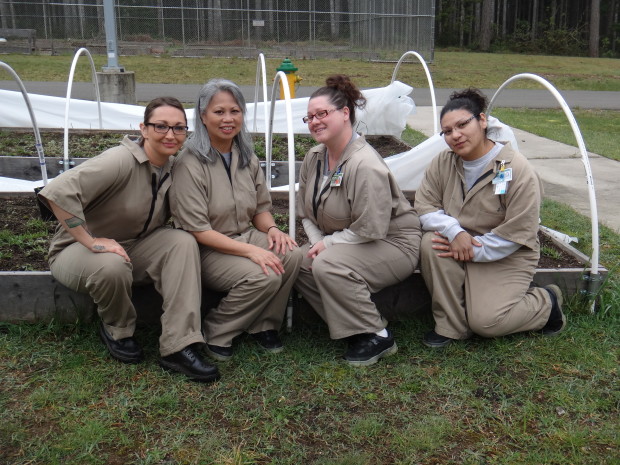 Mission Creek Corrections Center for Women butterfly technicians. Photo by Lindsey Hamilton