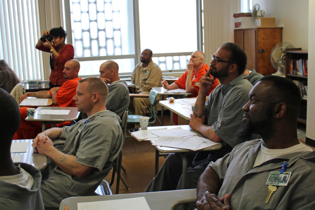 Men from Clallam Bay and Larch Corrections Center attend the Roots of Success Instructor certification course May 10, 2015. Photo by Joslyn Rose Trivett.