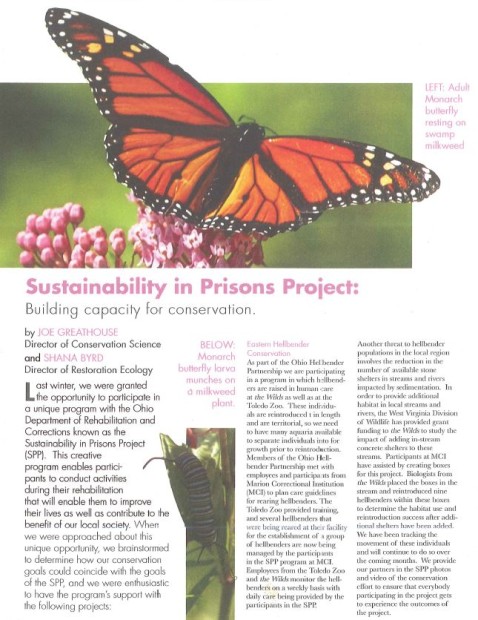 Sustainability In Prisons Project Building Capacity For Conservation