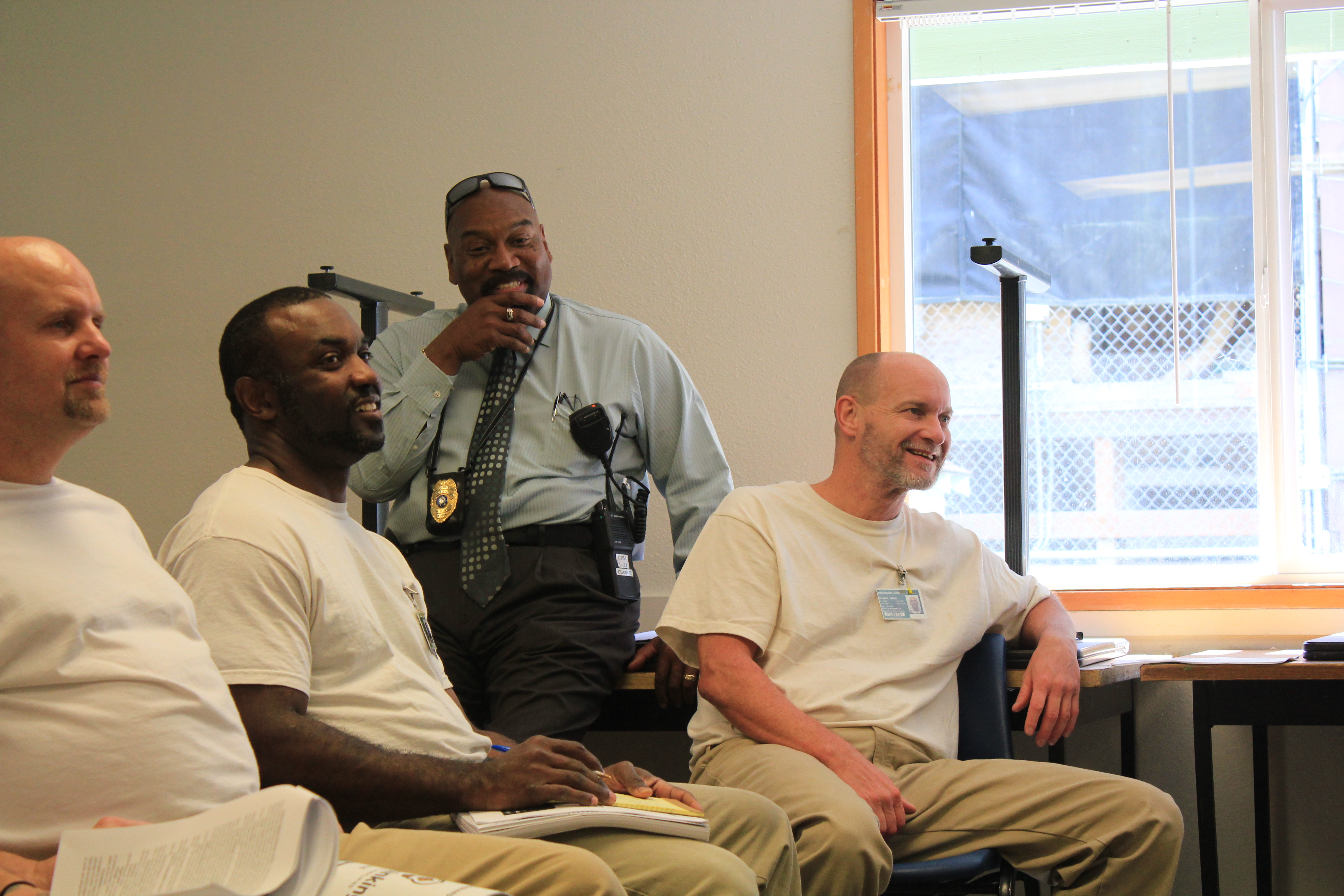 Larch Staff and students enjoying the Bee Thinking lecture. Photo by Emily Passarelli.